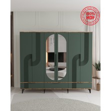T&B Ekin 6 Kapaklı Çekmeceli Gardırop - Tamamı Mdf