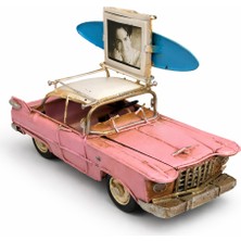 Hediyemio Dekoratif Metal Araba Çerçeveli Model – Retro Nostaljik Masa & Raf Dekoru