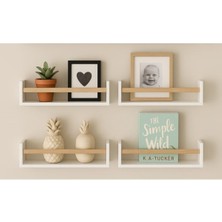 Özgürce 4'lü 50CM Mdf Bebek Odası Organizer Eğitici Montessori Raf Kitaplık
