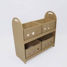 Özgürce Çocuklar Için Renkli Montessori Oyuncak ve Kitap Düzenleyici Dolap