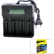 Just Cheap Store 4lü Pil Şarj Aleti 3000MA 4.2V Fişli=ac 100-240V Etc - 26650 - 18650 - 16340 (4741)