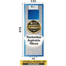 Hgnm E-Trading Arçelik, Beko, Altus Aspiratör Davlumbaz Tel Filtresi - 9189205706 - 13CM x 47,5cm - 475X130 mm