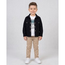 Ege Bebek Erkek Çocuk Oxford Gömlekli, T-Shirtlü Keten Pantalonlu 2-9 Yaş Bayramlık Şık 3'lü Takım