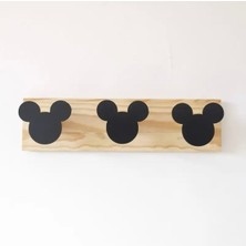 Özgürce Renkli Ahşap Çocuk Odası Montessori Duvar Askılığı ve Figürlü Dekoratif Raf