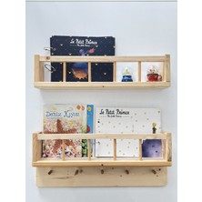 Özgürce Masif Ahşap Montessori Ikili Kitaplık, Şık ve Doğal Tasarım