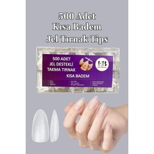 500 Adet Kısa Badem Jel Tips Yeni Nesil Takma Tırnak Seti Easy Beauty