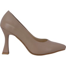 Hobby 26861 Hakiki Deri Topuklu Kadın Stiletto