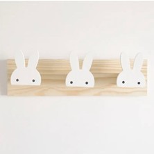 Özgürce Çocuk Odası Ahşap Montessori Duvar Askılığı ve Figürlü Dekoratif Raf