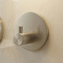 Zift Unique 4 Adet Oval Paslanmaz Çelik İnoks Banyo Askısı Bornoz Askısı Havlu Askısı Lif Askı Havluluk