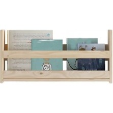 Özgürce Çocuk Odası Ahşap Kitaplık ve Duvar Rafı, Montessori Tarzı, Şık ve Fonksiyonel