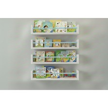 Özgürce 40X4'LÜ Beyaz Mdf Çocuk Odası Montessori Organizer Seti