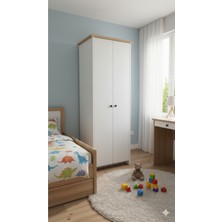 Özgürce Şapkalı 8 Raflı Çocuk Kitaplık, Renkli ve Şık Tasarım