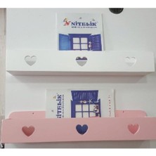 Özgürce Sevimli Kalpli Çocuk Kitaplık Rafı, Şık ve Kullanışlı Tasarım