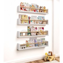 Özgürce 60 cm 4’lü Mdf Lam Montessori Raf ve Kitaplık Seti, Şık ve Fonksiyonel