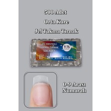 500 Adet Kısa Oval-Kare Jel Tips Yeni Nesil Takma Tırnak Seti Easy Beauty
