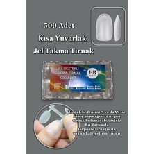 500 Adet Kısa Yuvarlak Jel Tips Yeni Nesil Takma Tırnak Seti Easy Beauty