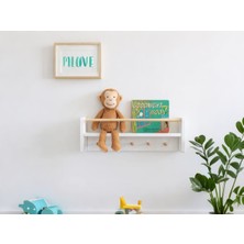 Özgürce 60 cm Mdf Lam Montessori Askılıklı Raf ve Kitaplık, Şık ve Fonksiyonel Kullanım