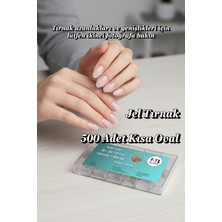 500 Adet Kısa Oval Jel Tips Yeni Nesil Takma Tırnak Seti Easy Beauty