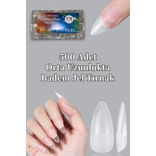 500 Adet Orta Badem Jel Tips Yeni Nesil Takma Tırnak Seti Easy Beauty