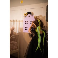 Özgürce Lila Tiny House Çocuk Bebek Oyuncak ve Kitap Saklama Kutusu 27X21