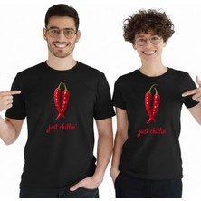 Etoile Chil Unisex %100 Pamuklu Oversize Grafik Baskılı Bisiklet Yaka Tişört
