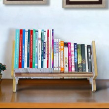 Özgürce Şık Ahşap Masaüstü Kitaplık, Kolay Kurulum ve Taşınabilirlik ile Estetik Tasarım