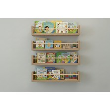 Özgürce 70X4'LÜ Çam Mdf Çocuk Odası Organizer Seti, Montessori Eğitici Kitaplık