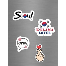 ADA 3D Kore Dizisi K-Drama Lover Seoul Oppa Yazılı Kalpli Süs Buzdolabı Magneti