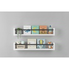 Özgürce 30X9 Çocuk Odası Montessori Eğitici Kitaplık ve Banyo Raf Seti (2'li)