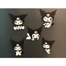 ADA 3D Sanrio Evreni Sevimli ve Asi Kuromi Karakteri Seti Buzdolabı Magneti
