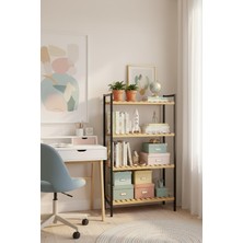 Özgürce Çocuk Odası Ahşap Kitaplık, Doğal ve Şık 4 Raflı Tasarım