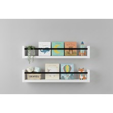 Özgürce 80X9 Iki Parça Mdf Çocuk Oda Organizer Montessori Eğitici Kitaplık Seti