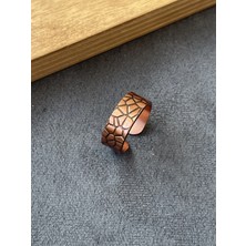 Aida Jewelss El Yapımı Saf Bakır Yüzük Ayarlanabilir Ölçü Saf Bakır Yüzük