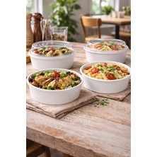 Ambalajın Beyaz Karton Salata Kasesi Kapaklı 1100CC