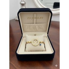 zdjewelry Çeyrek Çerçeveli Bileklik Arpa Bileklik Çeyrek Takılan Bileklik Nazar Boncuklu Kadın Çelik Bileklik