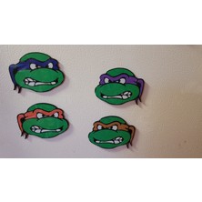 ADA 3D Ninja Kaplumbağalar Raphael Leonardo Michelangelo Donatello Maske Figürlü Buzdolabı Magneti