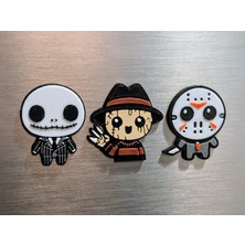 ADA 3D Friday The 13TH Jason Freddy Krueger Jack Skellington Korku Filmi Buzdolabı Magneti