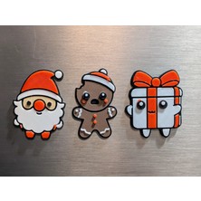 ADA 3D Zencefilli Kurabiye Adam Gingerbread Hediye Paketi Noel Baba Figürlü Yılbaşı Buzdolabı Magneti