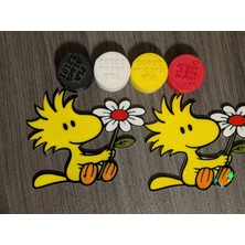 ADA 3D Snoopy Çizgi Filmi Woodstock Sarı Kuş Karakteri Dekoratif Buzdolabı Magneti