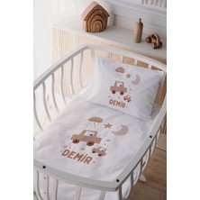 Özgürce Yumuşak Pamuk Saten Beşik Nevresim Takımı, Isme Özel, Anne Yanı Rüya Gibi Konfor