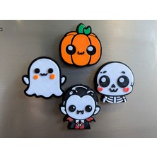 ADA 3D Halloween Cadılar Bayramı Süsü Hayalet Balkabağı Vampir Iskelet Figürlü Buzdolabı Magneti