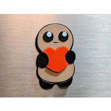 ADA 3D Kırmızı Kalp Kucaklayan Sevimli Panda Ayıcık Hediyesi Süs Buzdolabı Magneti