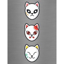 ADA 3D Demon Slayer Kimetsu No Yaiba Anime Maske Figürlü Dekoratif Süs Buzdolabı Magneti