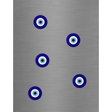 ADA 3D Geleneksel Mavi Nazar Boncuğu Figürlü Şans Getiren Dekoratif Mutfak Süsü Buzdolabı Magneti