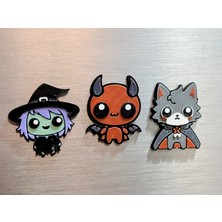 ADA 3D Katil Bebek Chucky Predator ve Hayalet Köpek Zero Tasarımlı Buzdolabı Magneti
