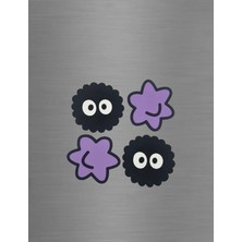 ADA 3D Studio Ghibli Soot Sprite Kömür Cini Toz Tavşanı Dekoratif Süs Buzdolabı Magneti