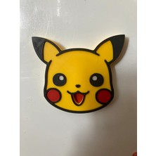 ADA 3D Sevimli Pikachu Yüzü Sarı Pokemon Karakteri Anime Süsü Buzdolabı Magneti