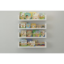 Özgürce Beyaz Mdf 70X4'LÜ Bebek Odası Organizer ve Montessori Öğrenme Seti