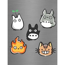ADA 3D Totoro Calcifer ve Catbus Figürlü Studio Ghibli Japon Anime Buzdolabı Magneti