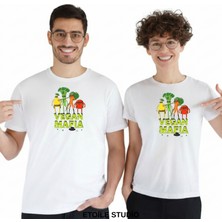 Etoile Studio Vegan Tasarım Unisex %100 Pamuklu Oversize Grafik Baskılı Bisiklet Yaka Tişört